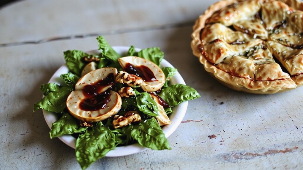arugula pear toasted walnuts