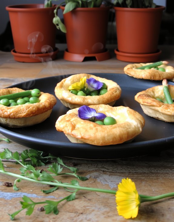 crisp mini phyllo quiches