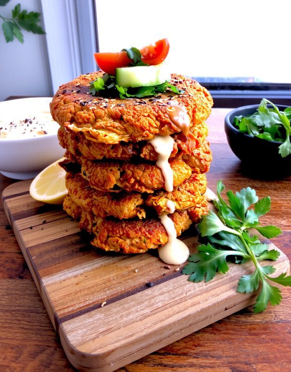 crispy herbed chickpea waffles