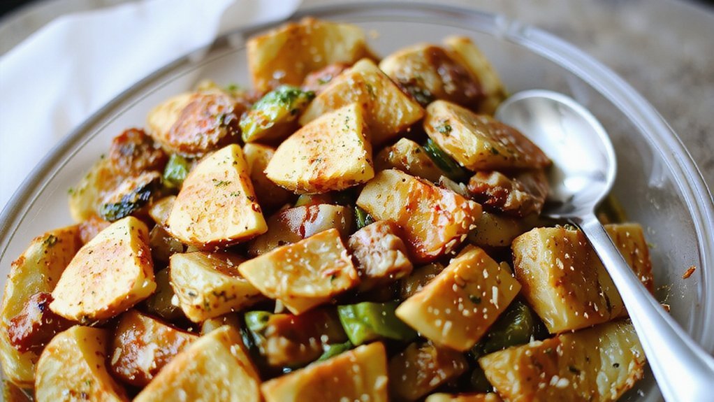 day old breads par cooked potatoes