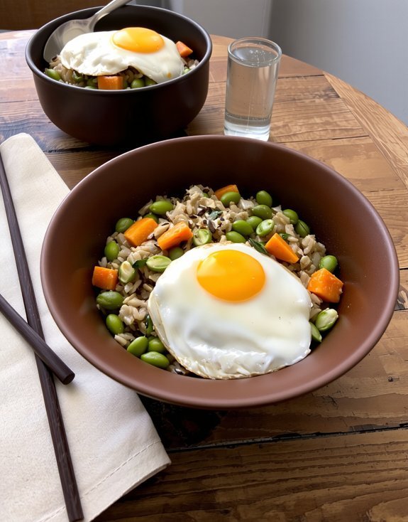 day old rice tamari sizzling