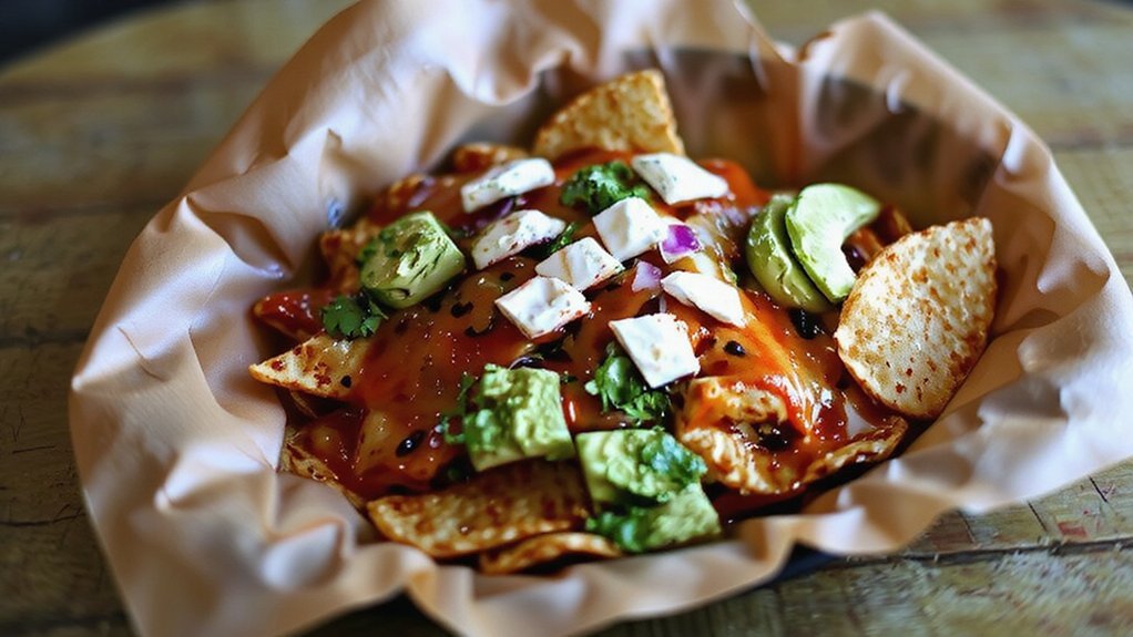 fried tortilla chips with salsa