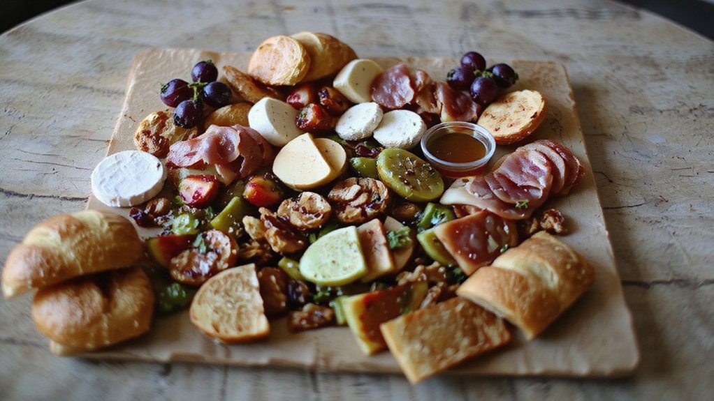 layered colorful grazing board