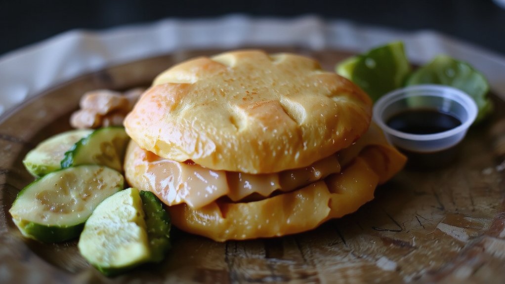 layered sweet savory rolled omelette