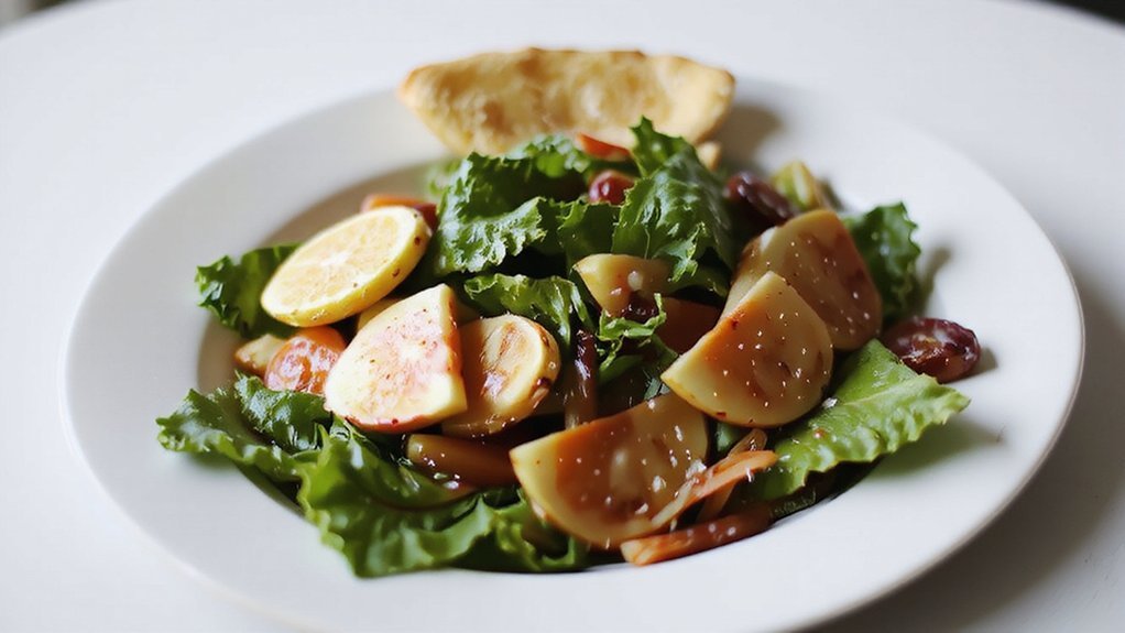 light lemon vinaigrette greens