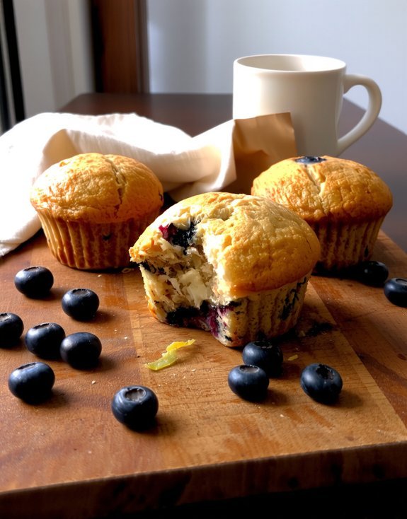 ricotta lemon blueberry muffins
