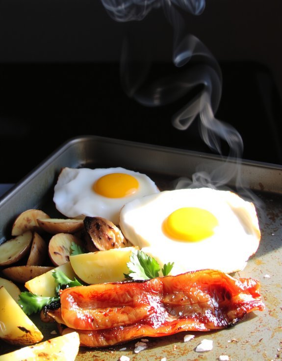 sheet pan bacon and eggs