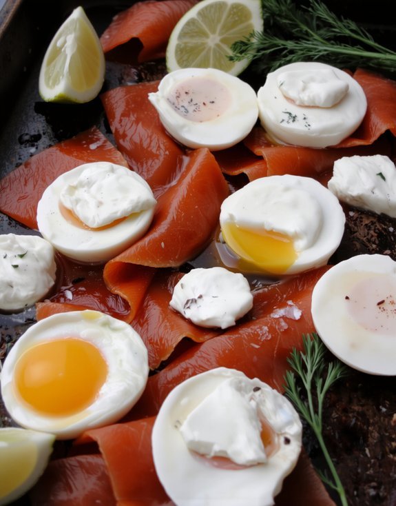 Sheet Pan Brunch Recipes: One Pan, Minimal Cleanup smoked salmon goat cheese eggs