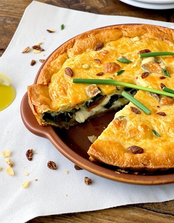 spinach onion gluten free quiche