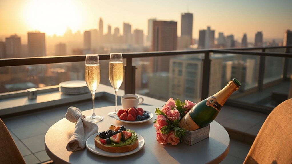 sunlit rooftop brunch stargazing