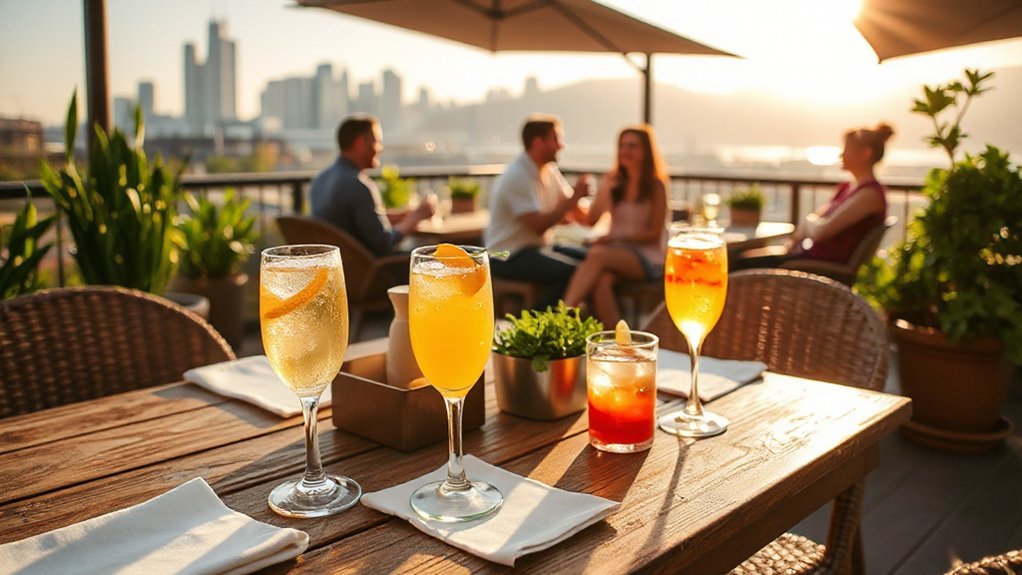 sunny pet friendly rooftop mimosas