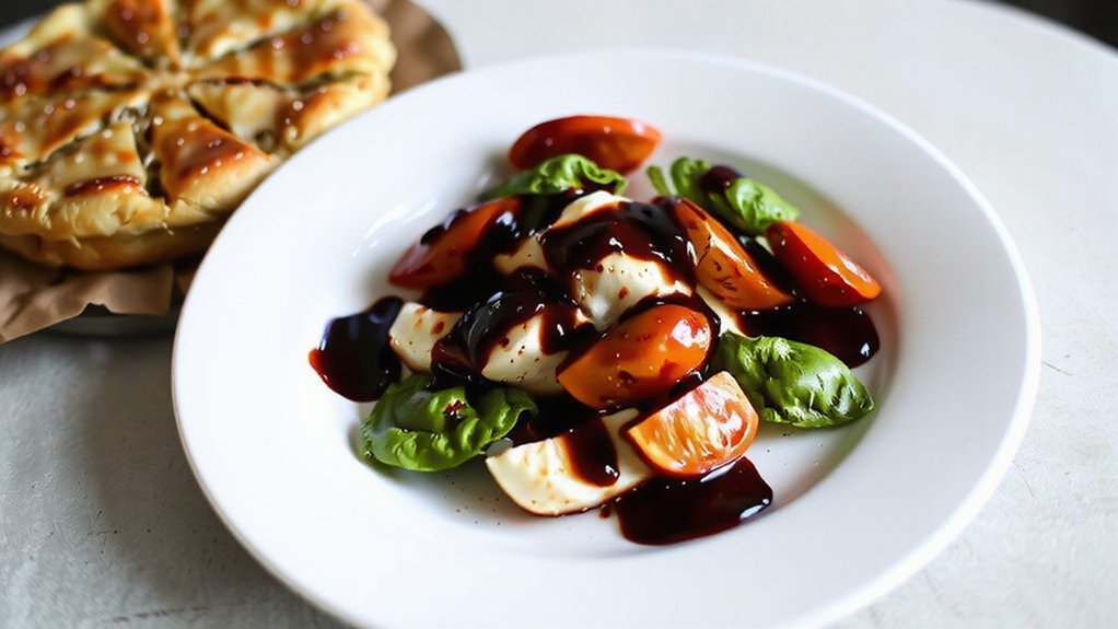 tomato mozzarella basil glaze