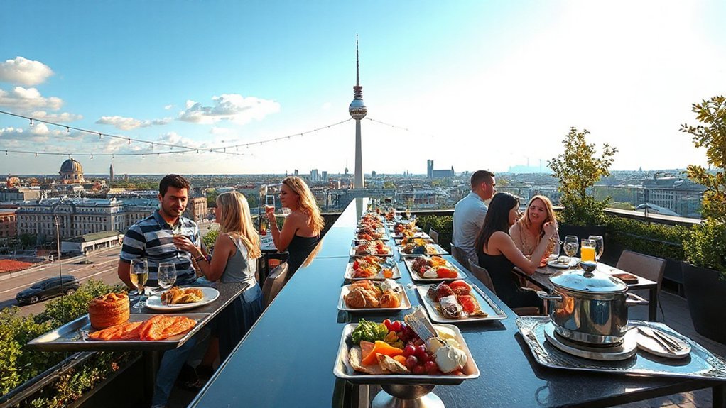 rooftop skyline buffet experience