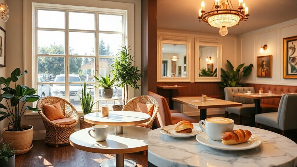 cozy cafes versus upscale elegance