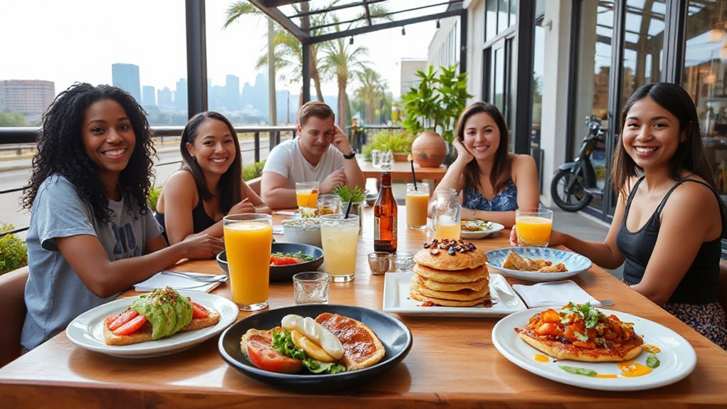 delicious brunch and desserts