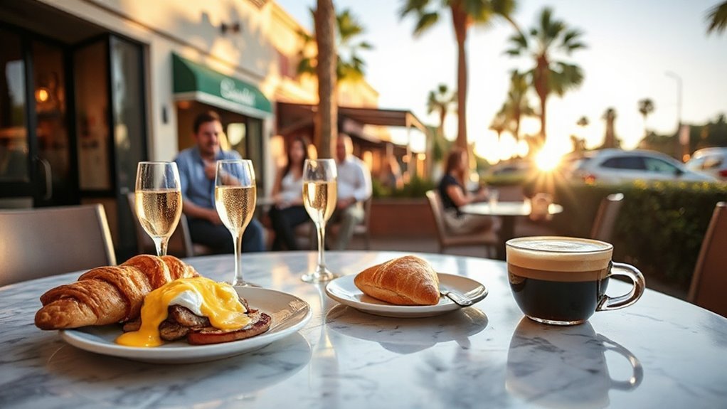 leisurely brunch with friends