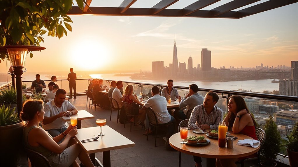 rooftop brunch with views