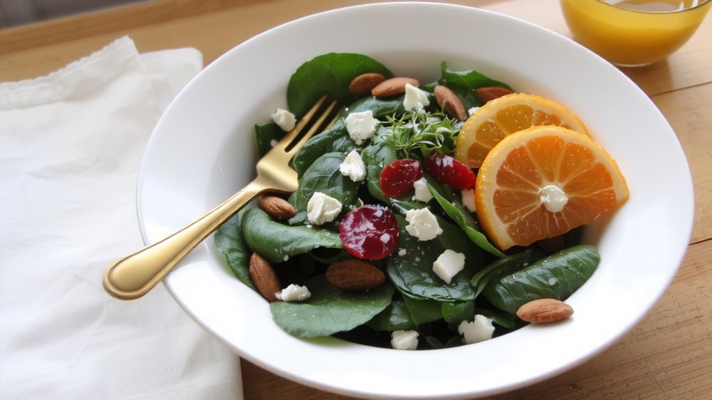 refreshing spinach citrus salad