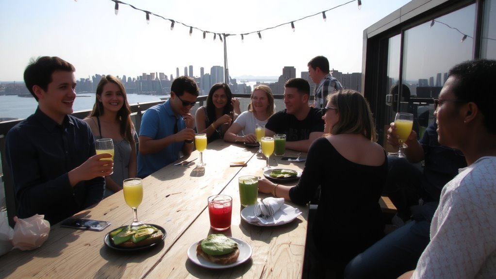 The Best Brunch Places in NYC You Need to Try rooftop brunch with views